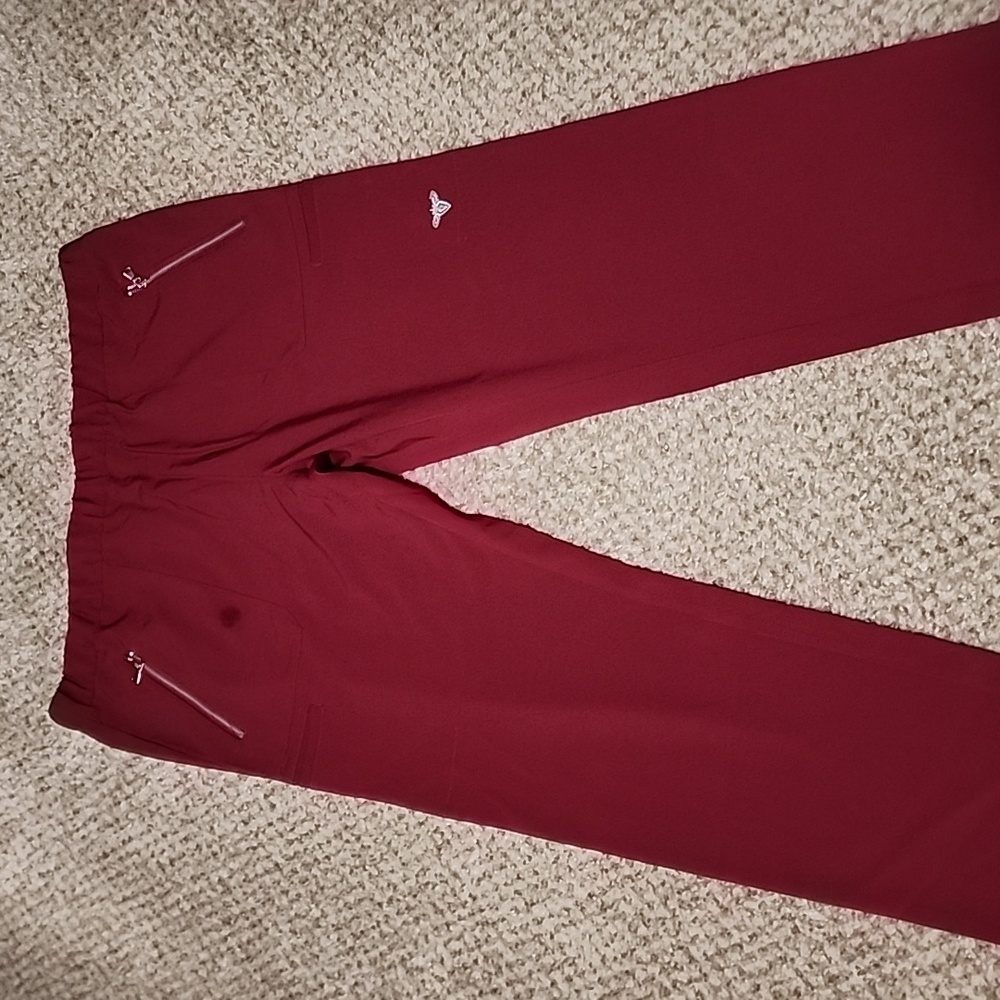Wine Womens XLG Scrub Pants